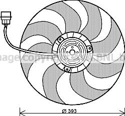 AVA QUALITY COOLING ventiliatorius, radiatoriaus VW7526